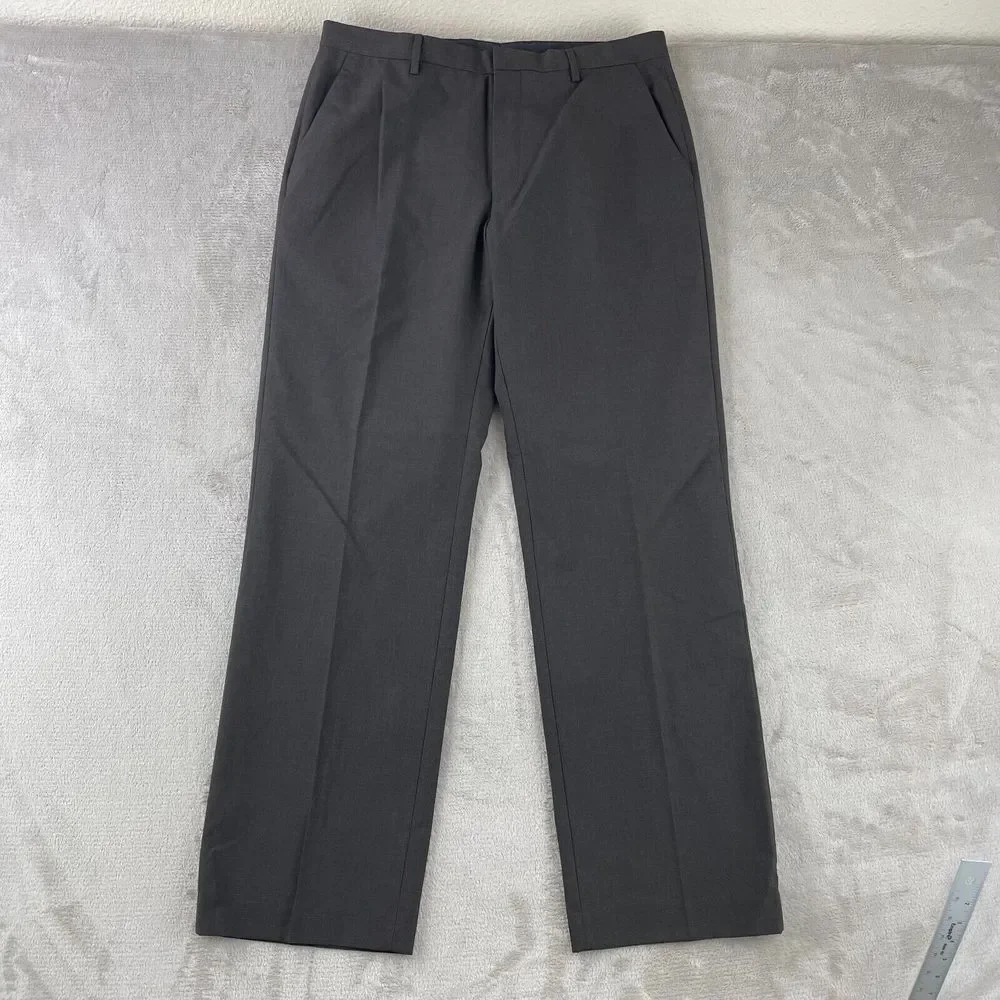 Banana Republic Dress Pants Men 34x32 Heather‎ Brown Straight Leg Classic Fit